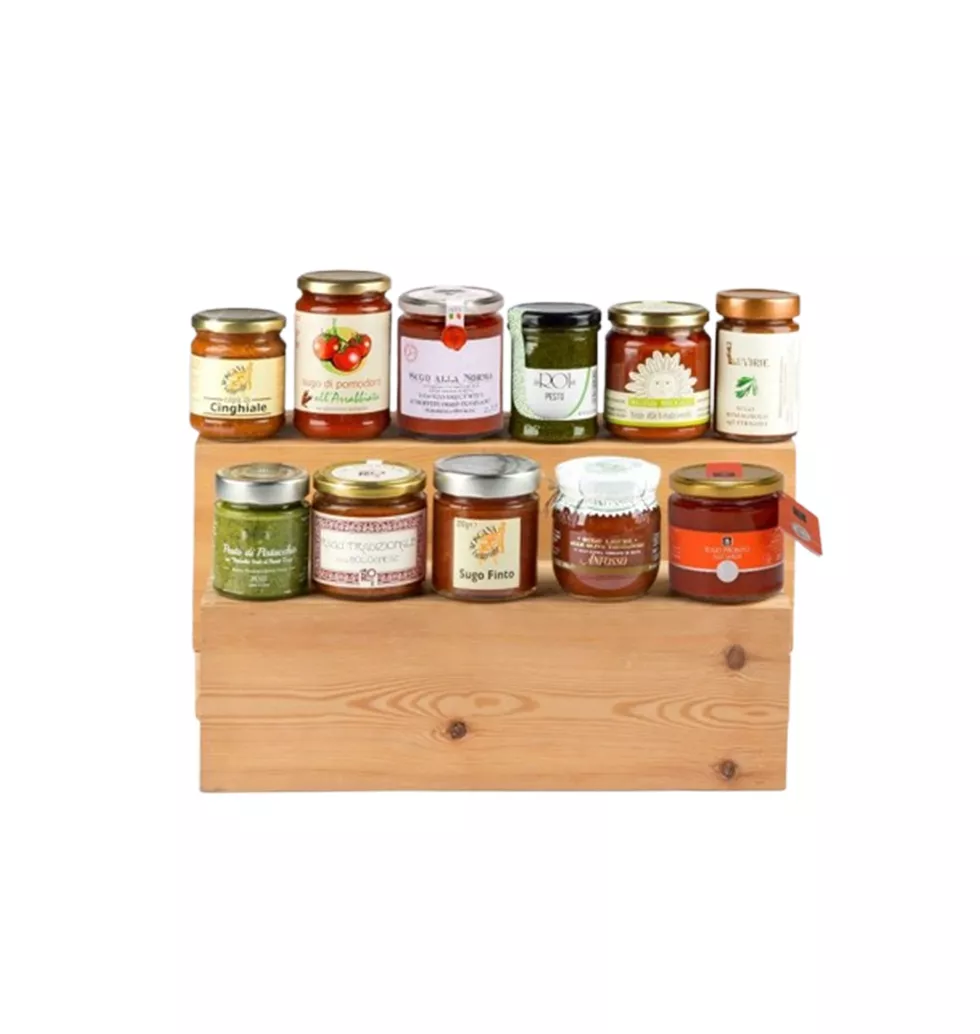 A Gift Basket of Authentic Regional Sauces