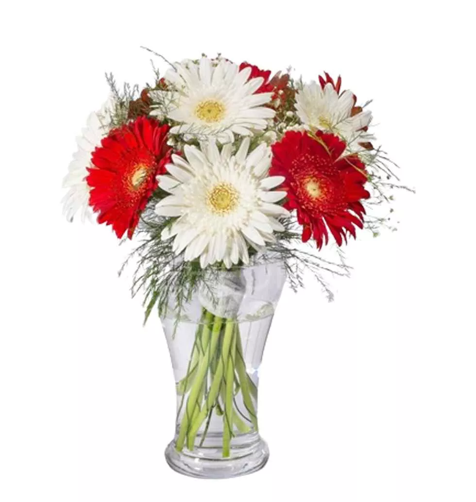 Flower Bouquet With Colouring Gerberas