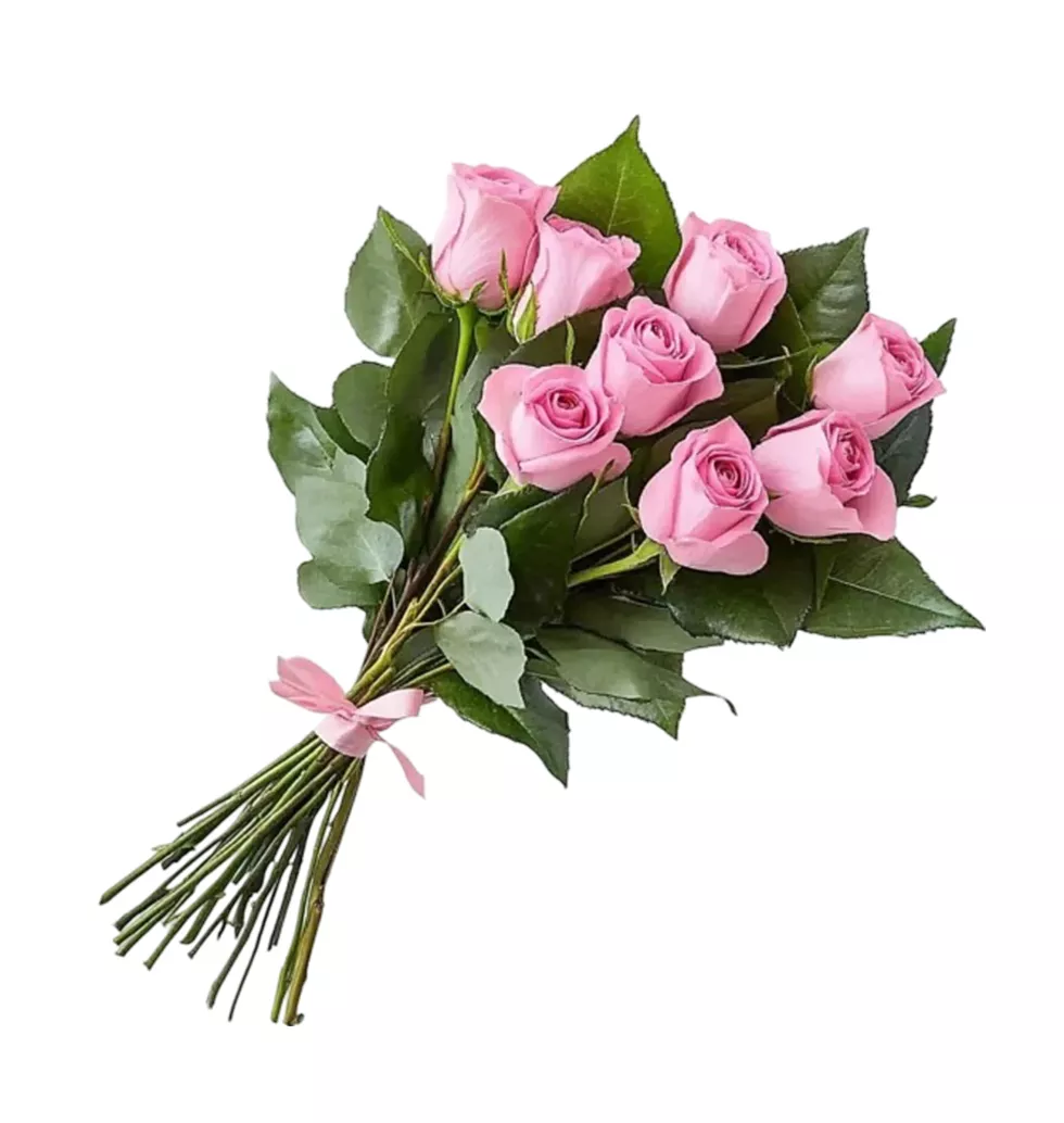 Pink Roses Bundle For Condolences