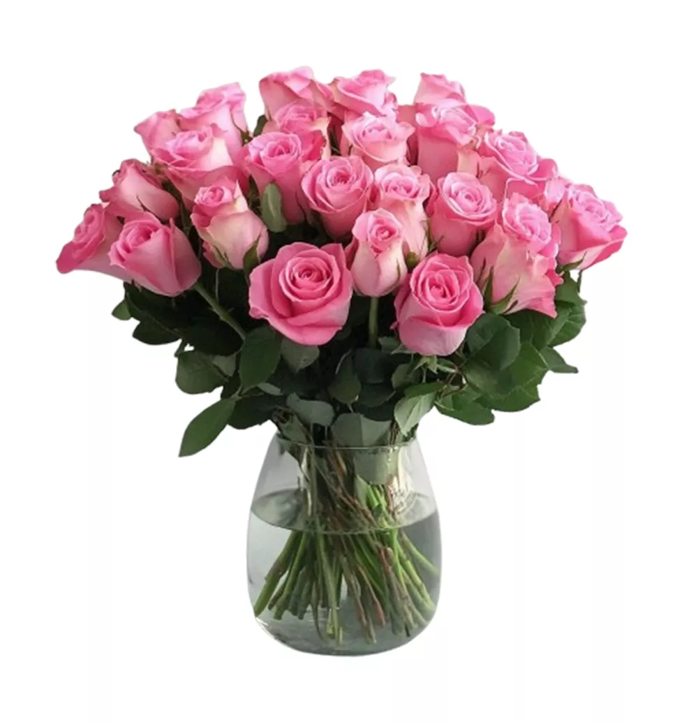 Sentimental Arrangement Of Pink Roses