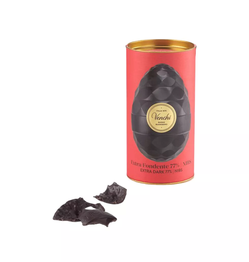Flavorful 77 Percent Nibs Chocolate Egg