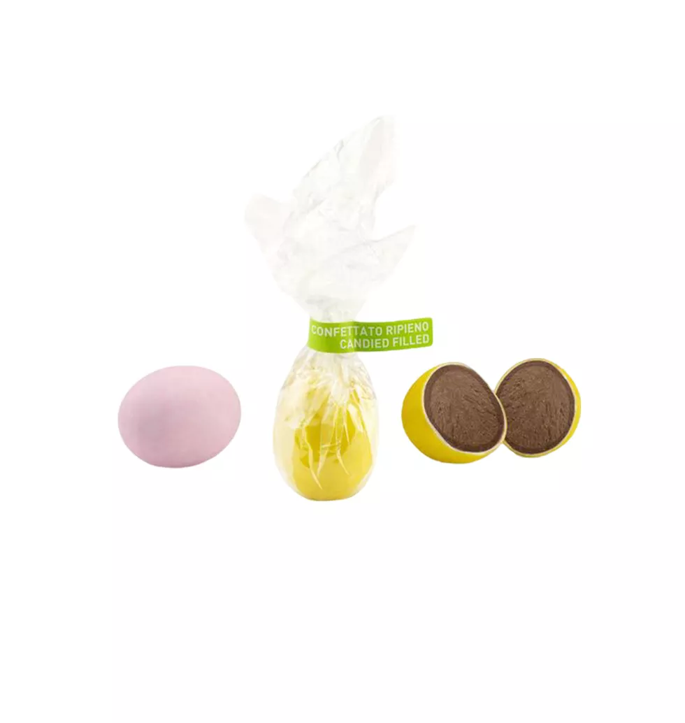 Colorful Sugar-Coated Chocolate Eggs