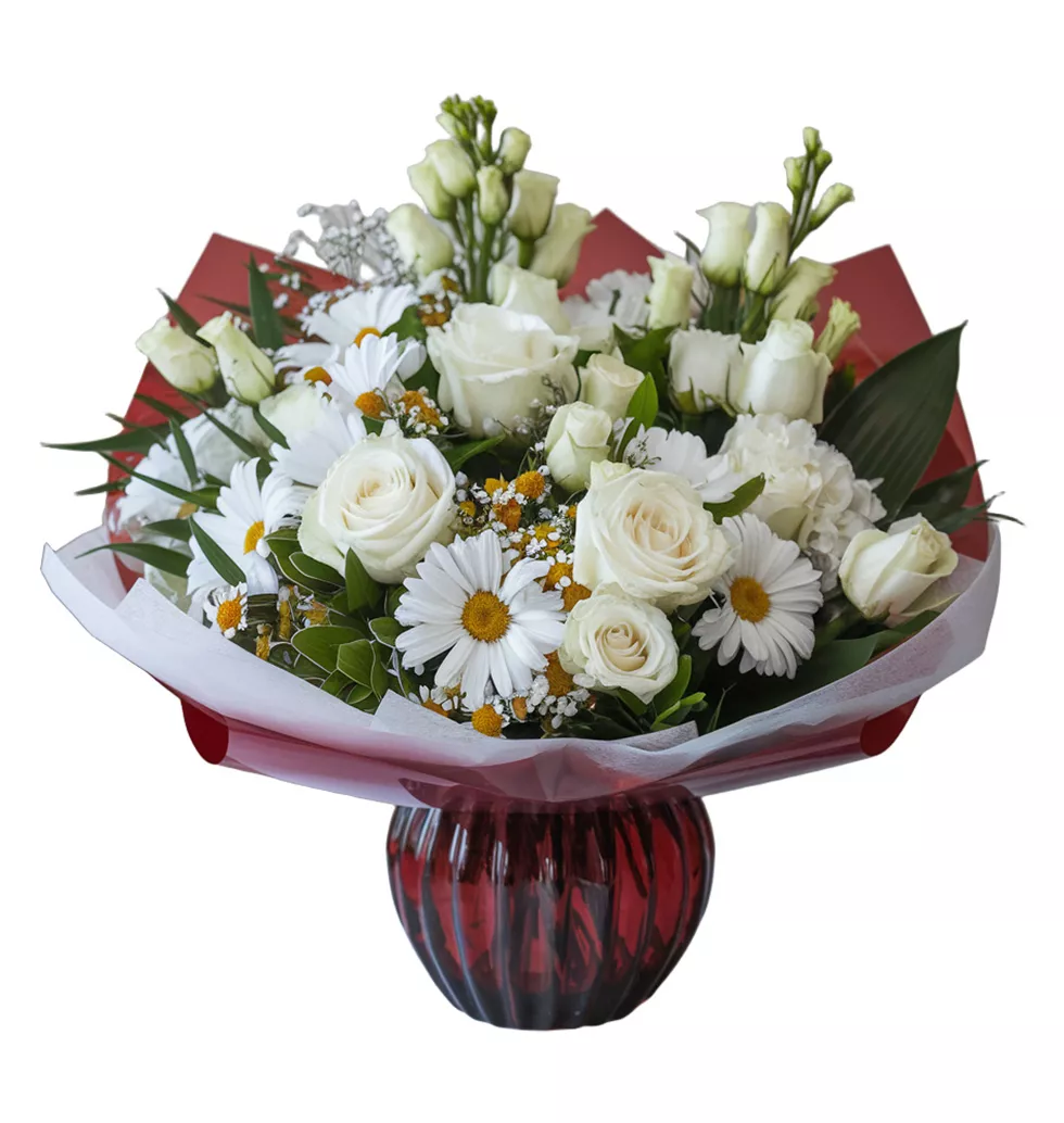 Pretty White Flowers Arrangement
