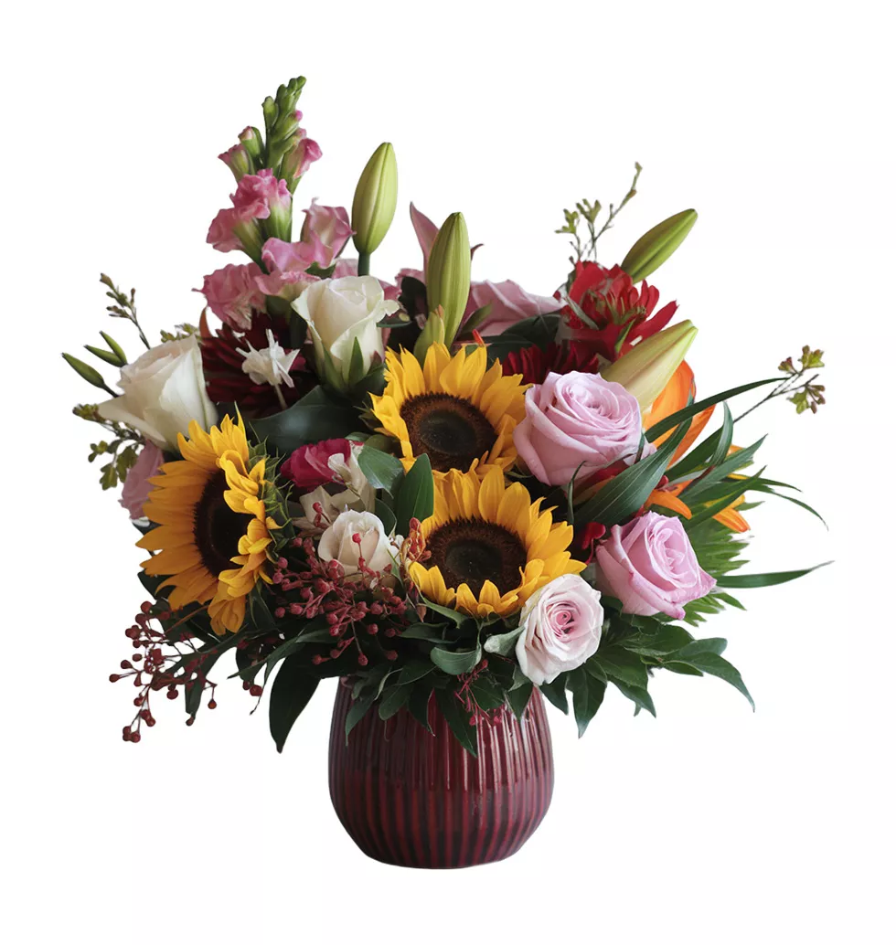 Premium Mixed Flowers Arrangement
