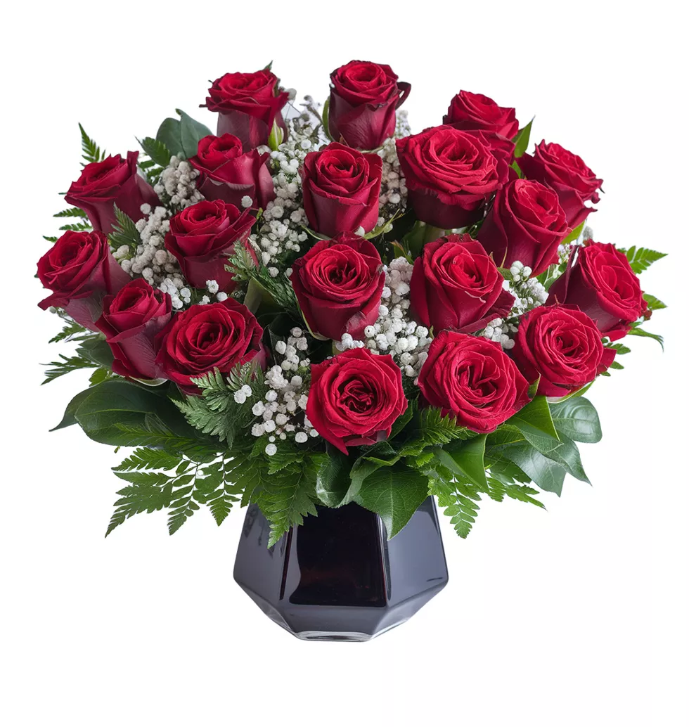 Classic Roses Vase Arrangement