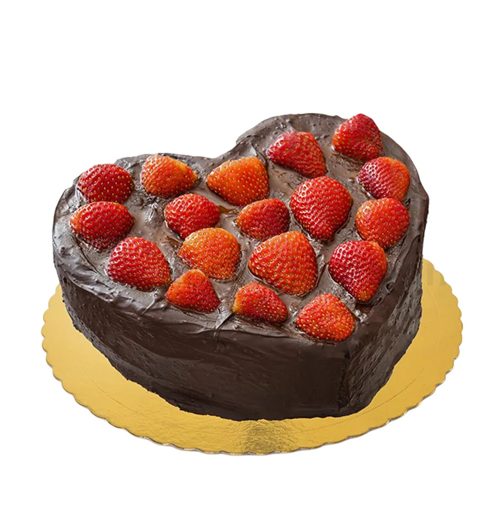 Chocolate Strawberry Love Cake